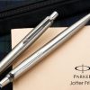Шариковая ручка Parker Jotter Steel K61, цвет: Steel CT, стержень: Mblue
